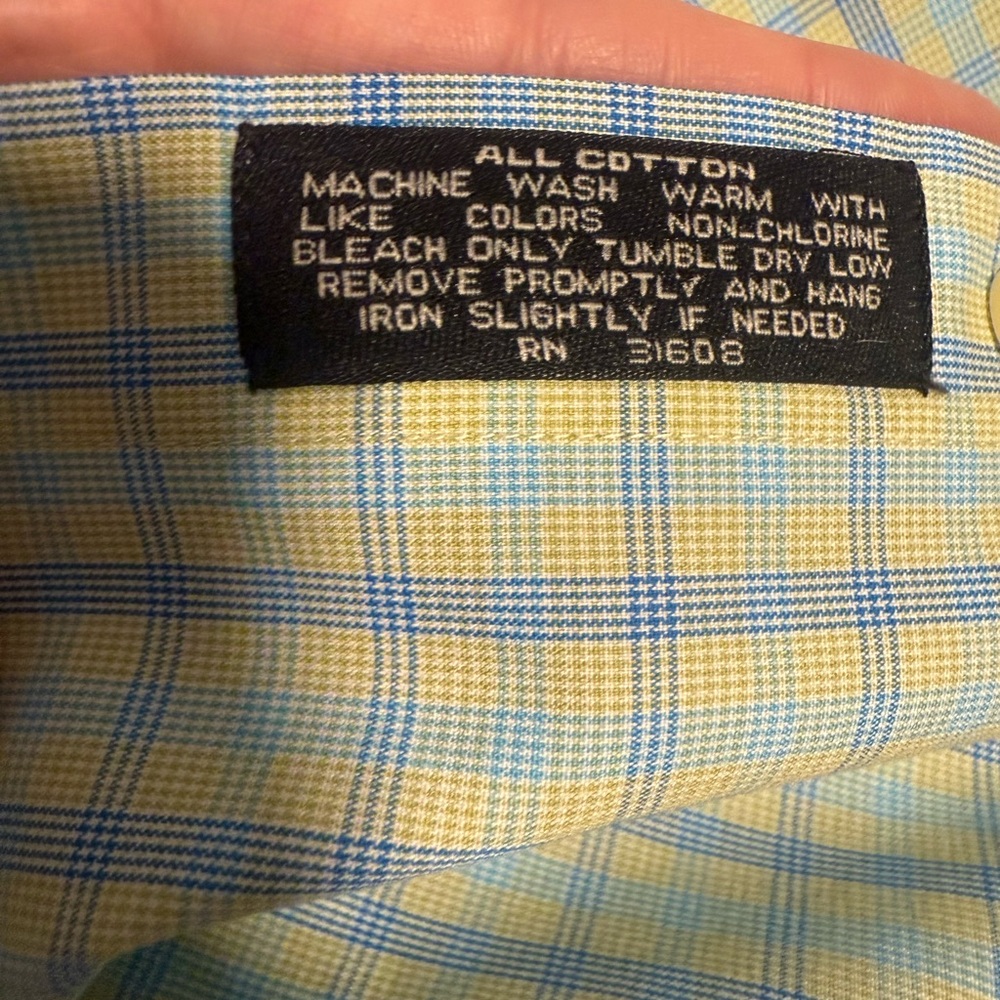 Jos. A. Bank 100% Cotton Plaid Button Down Shirt